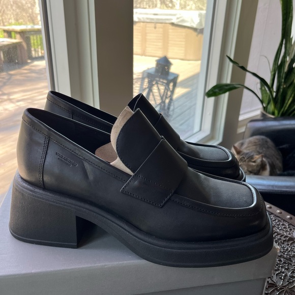NEW VAGABOND DORAH BLACK LOAFERS 40 10 - Picture 7 of 14